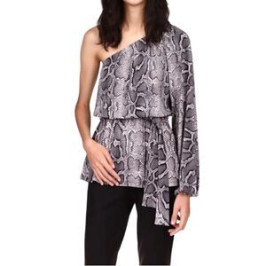 MICHAEL KORS MALACHITE GREY
SNAKE ONE SHOULDER WOMEN BLOUSES